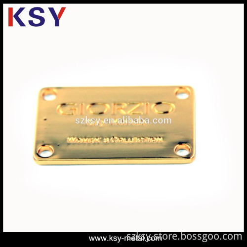 good quatity cheap custom logo metal tag for clothing